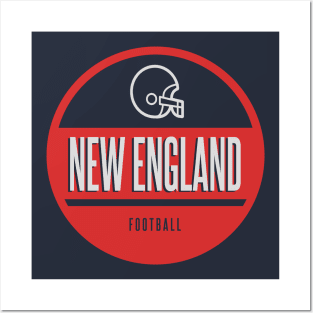 New england retro football Posters and Art